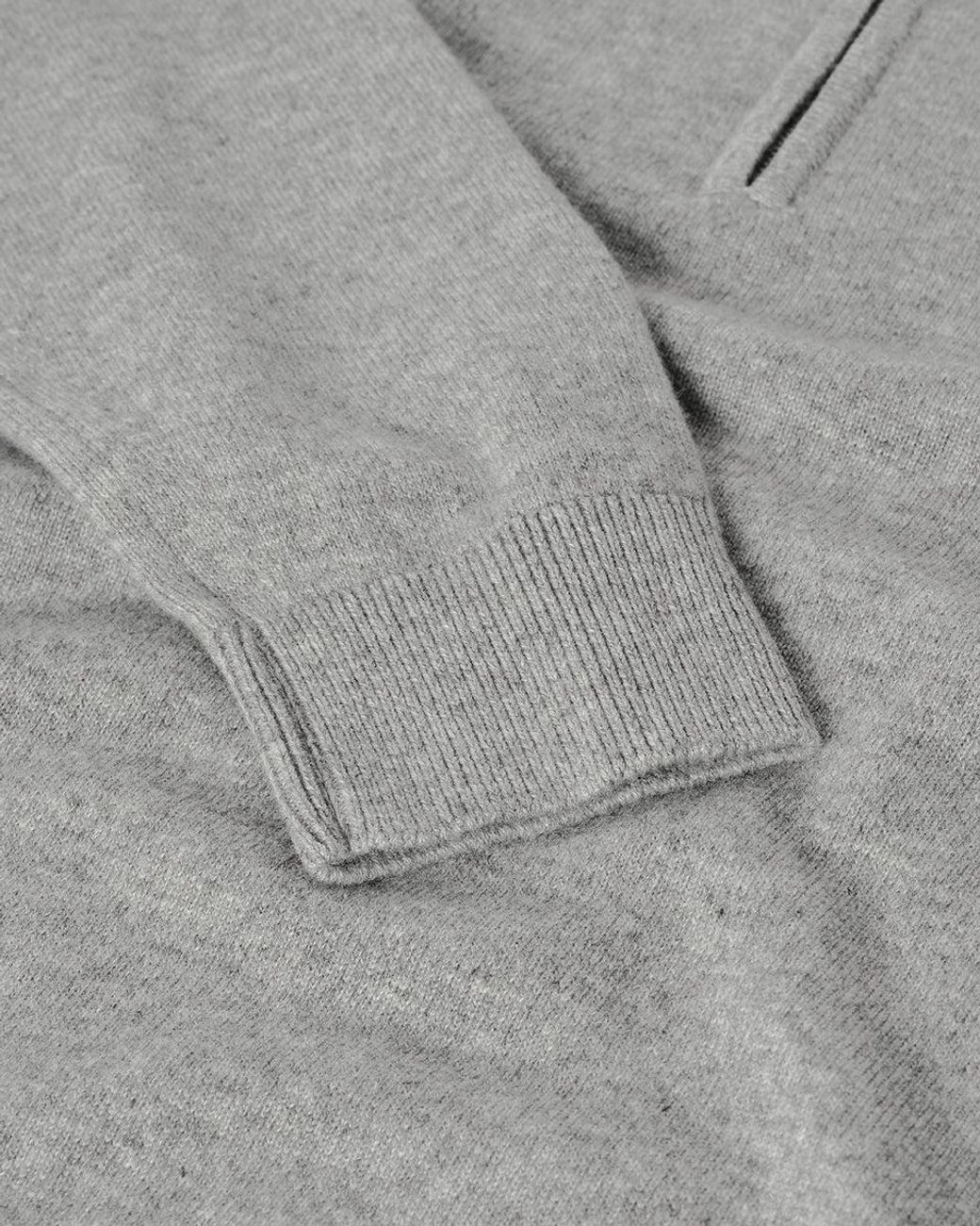 Johnstons White Cashmere Light Zip Neck Jumper for men