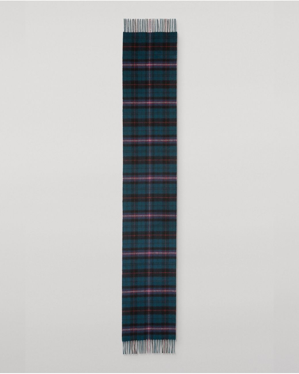 Johnstons Blue Culzean Plaid Bottle Cashmere Scarf