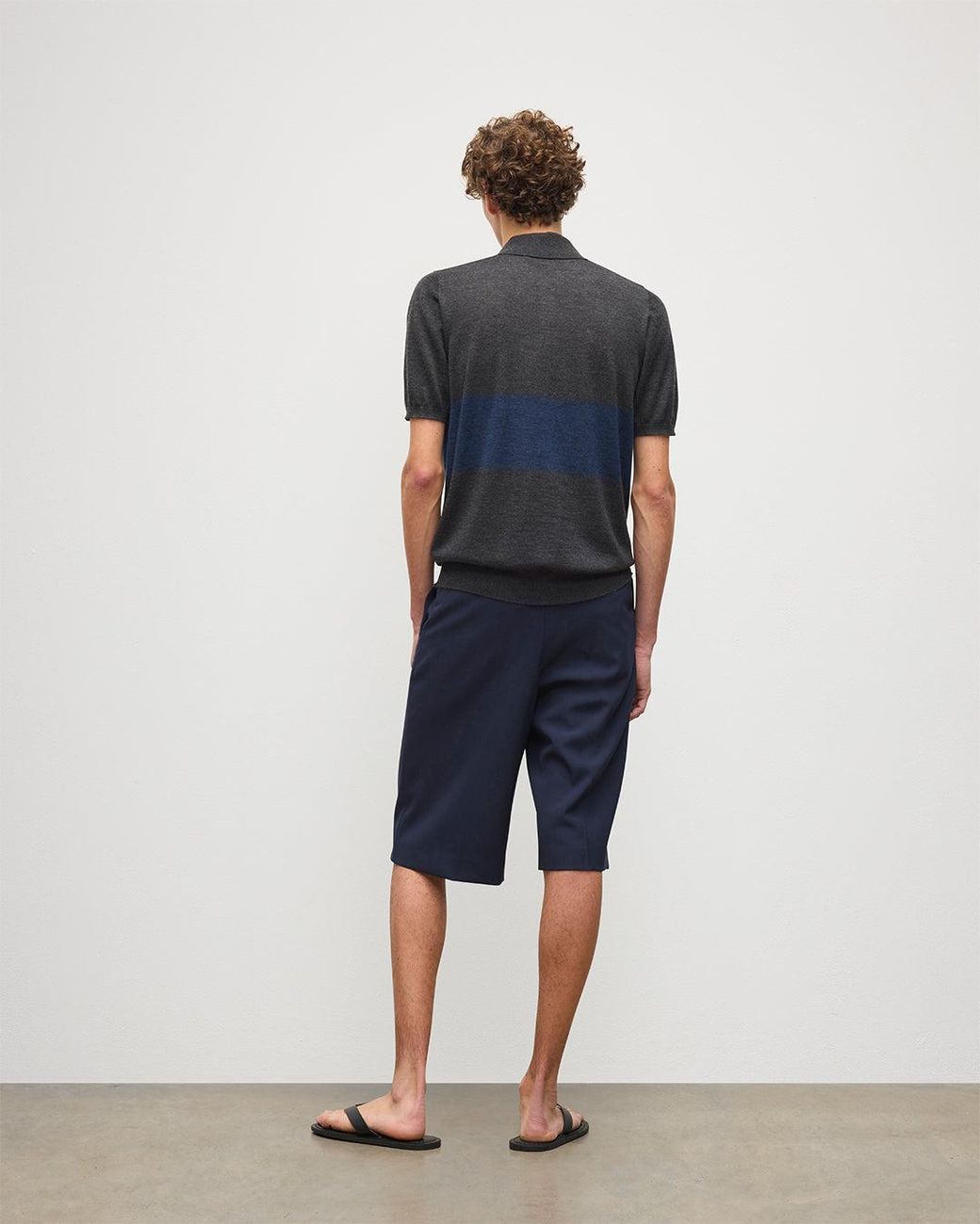 Johnstons Blue Mack & Superfine Cashmere Polo Shirt for men