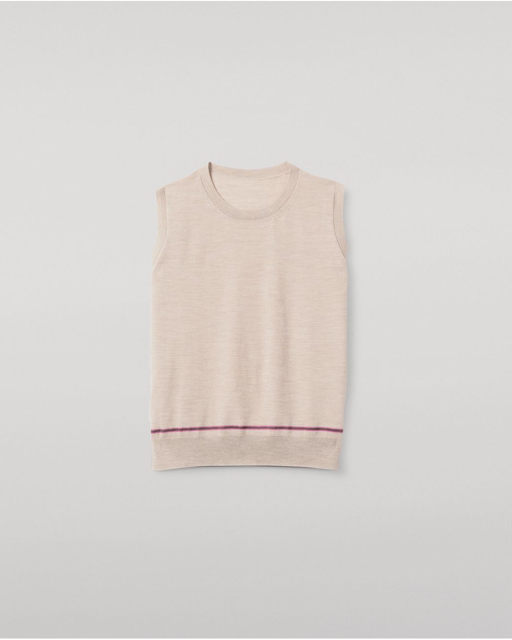 Johnstons White Brae Merino Sleeveless Tank