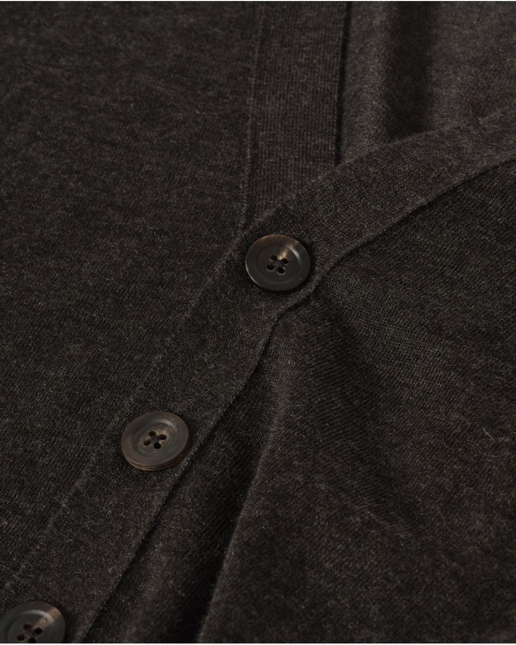 Johnstons Black Forsyth Dark Superfine Cashmere Cardigan for men