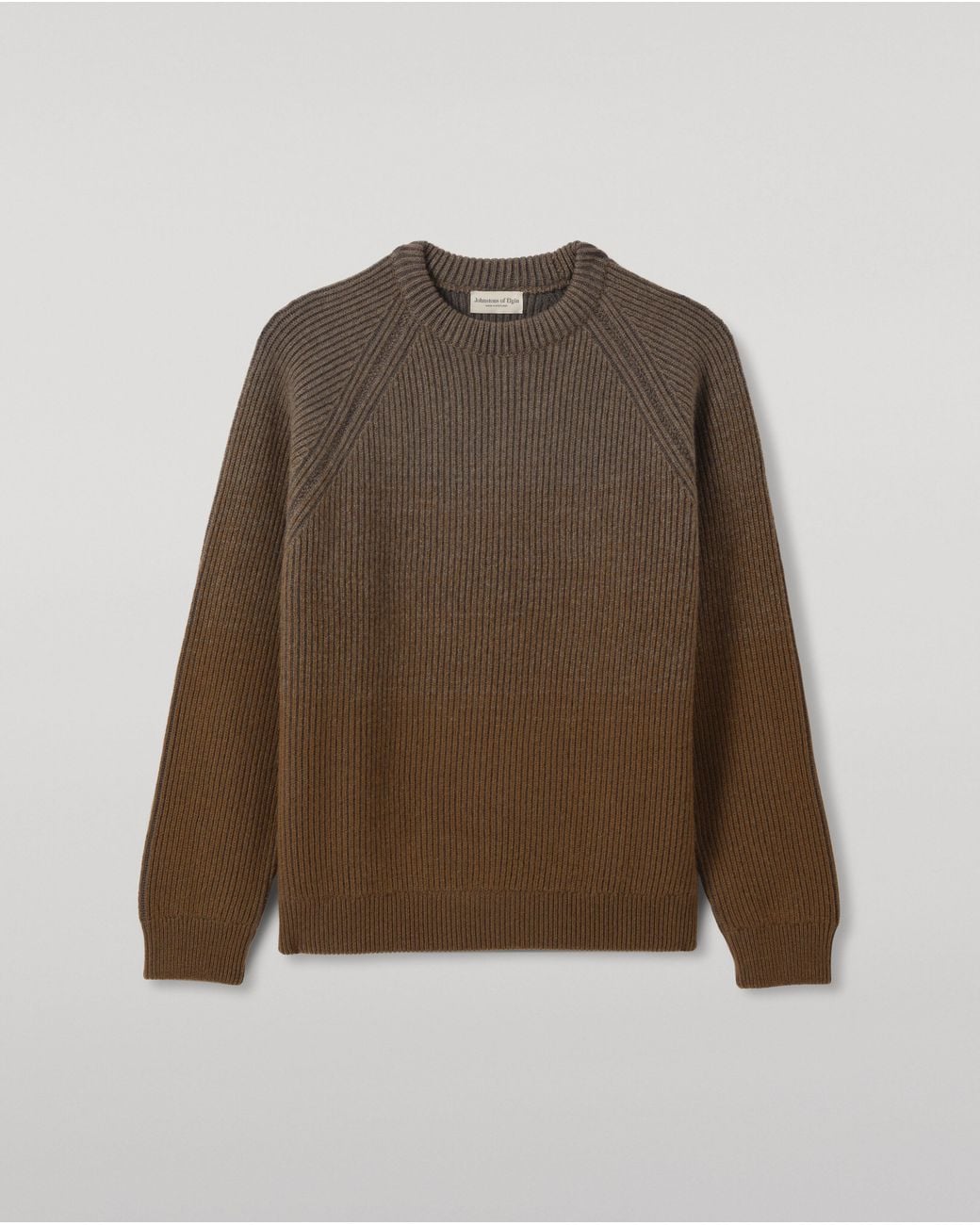 Johnstons Natural Pioneer Ombre Cashmere Jumper for men