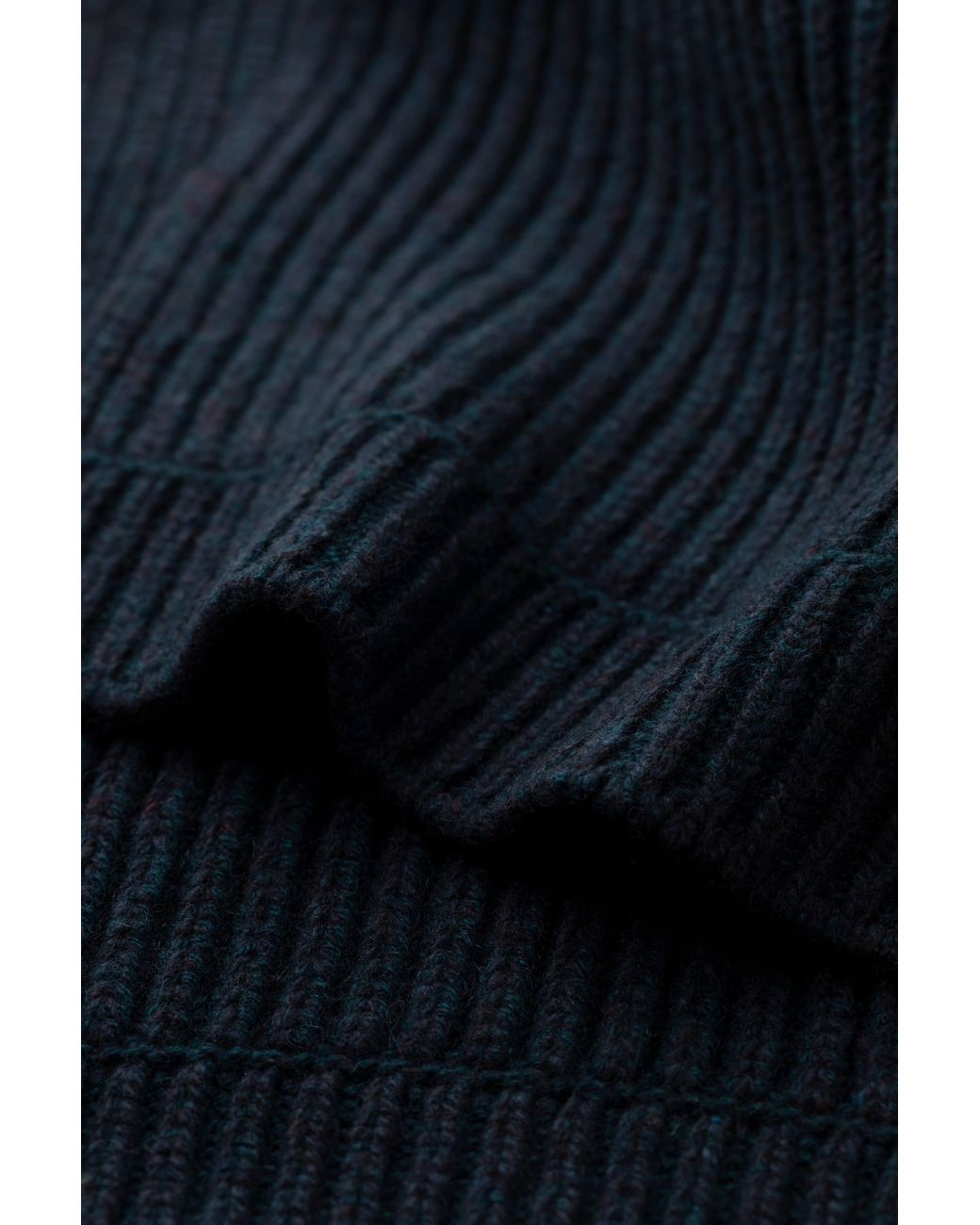 Johnstons Blue Donegal Cashmere Dark Knitted Scarf