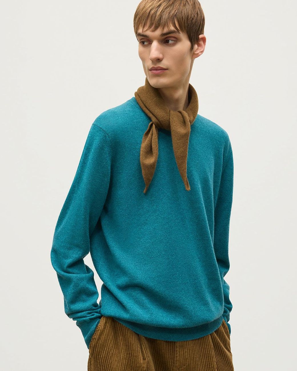 Johnstons Green Reel Cashmere Bandana