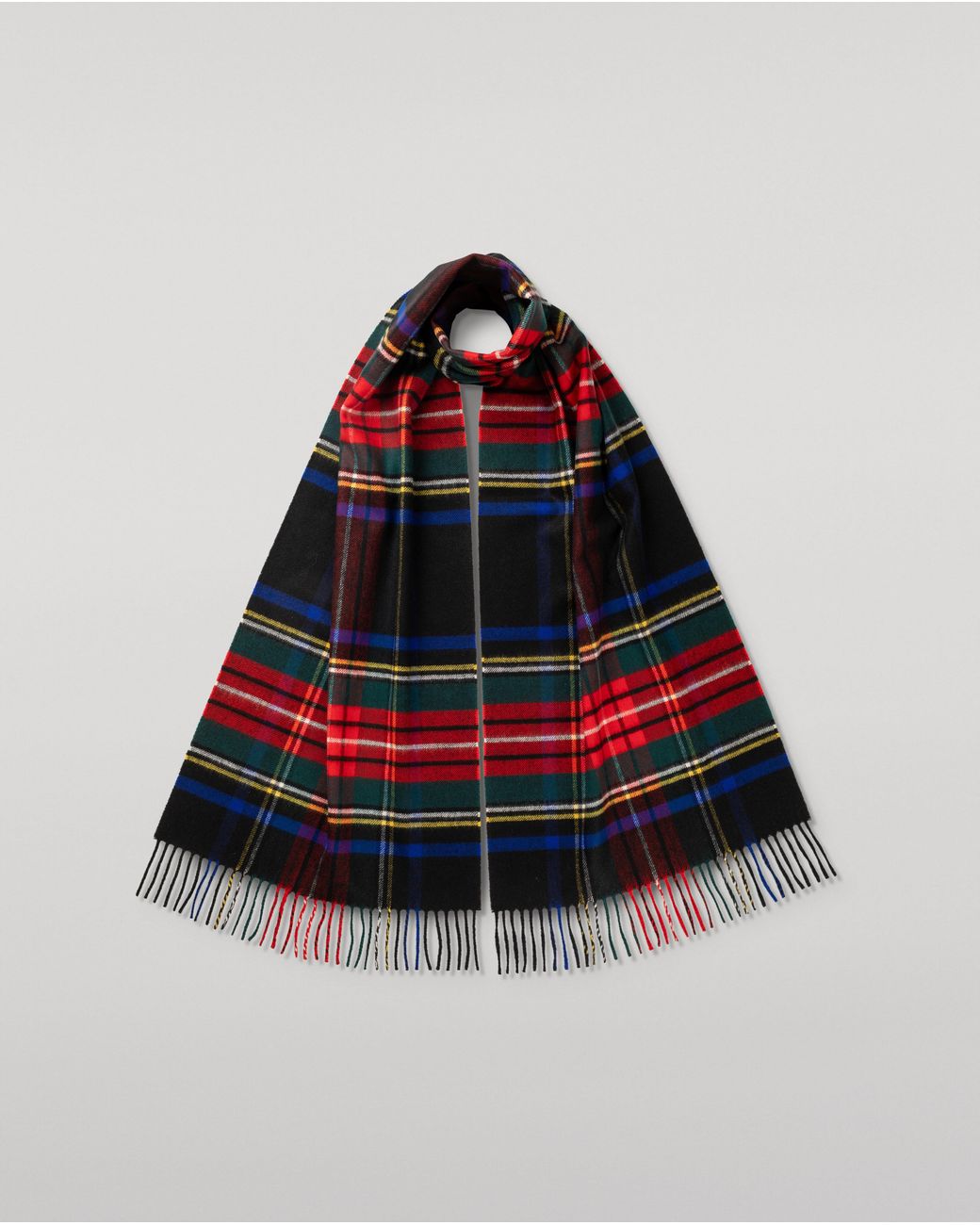 Johnstons Red Stewart Tartan Merino Scarf
