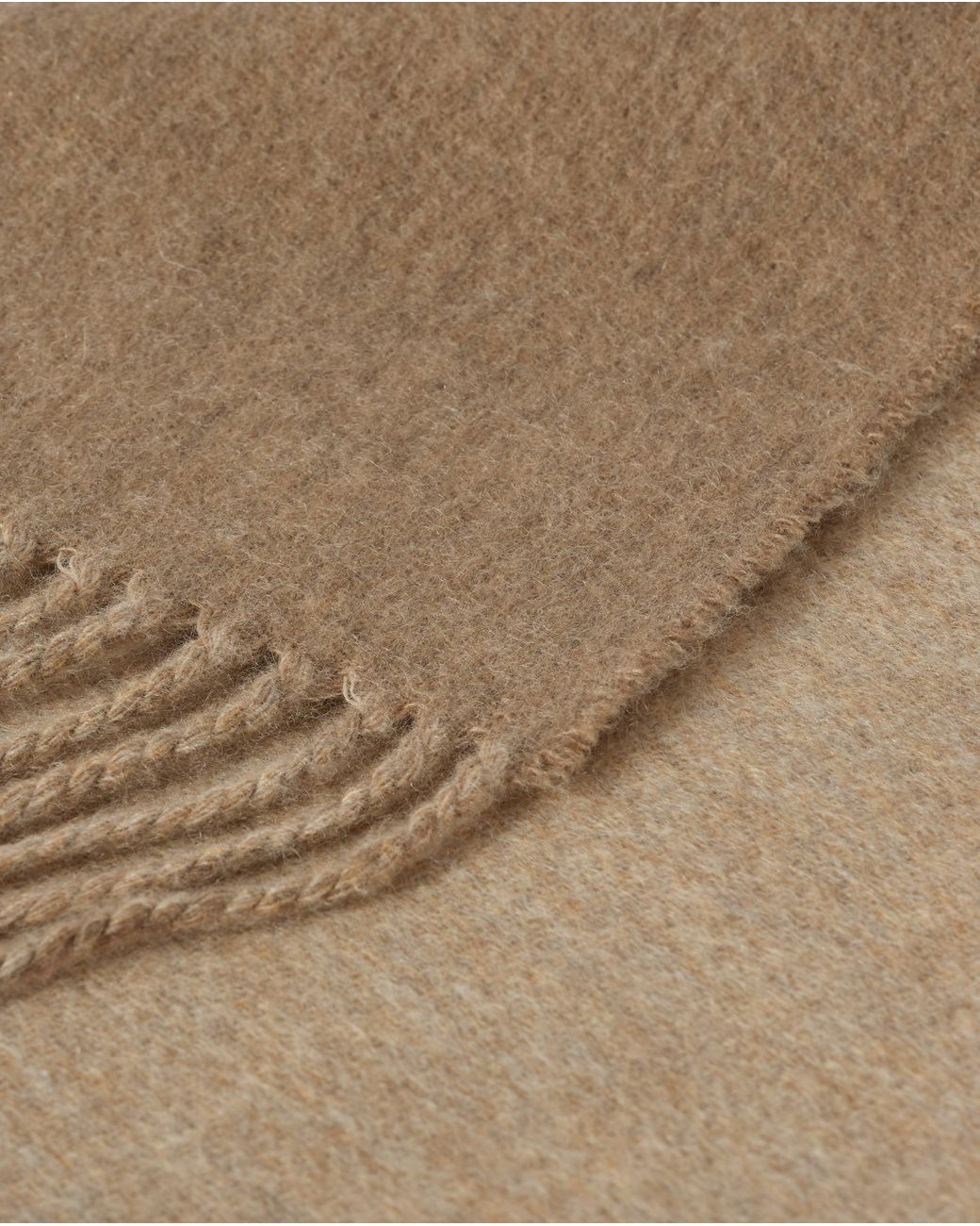 Johnstons Brown Reversible & Natural Cashmere Bed Throw