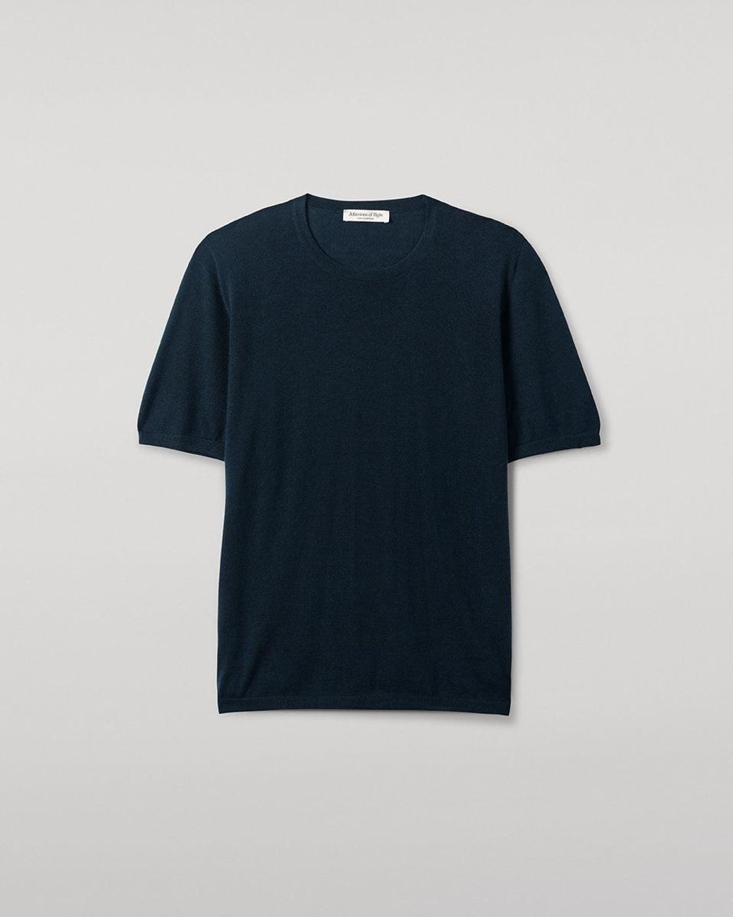 Johnstons Blue Boyd Bottle Superfine Cashmere T-Shirt for men