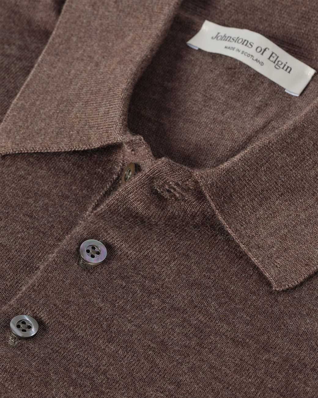 Johnstons Natural Fin Superfine Cashmere Polo Shirt for men