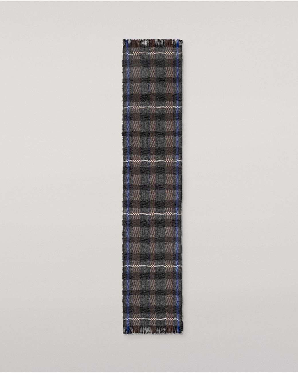 Johnstons Gray Crowe Charcoal Cashmere Scarf