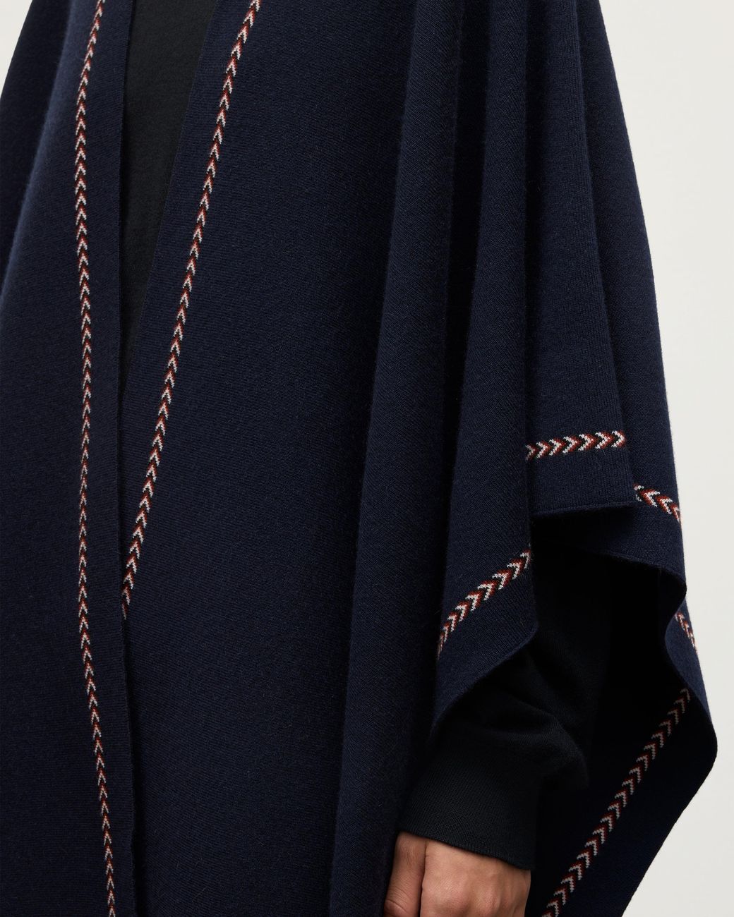 Johnstons Blue Hawk Dark Cashmere Poncho