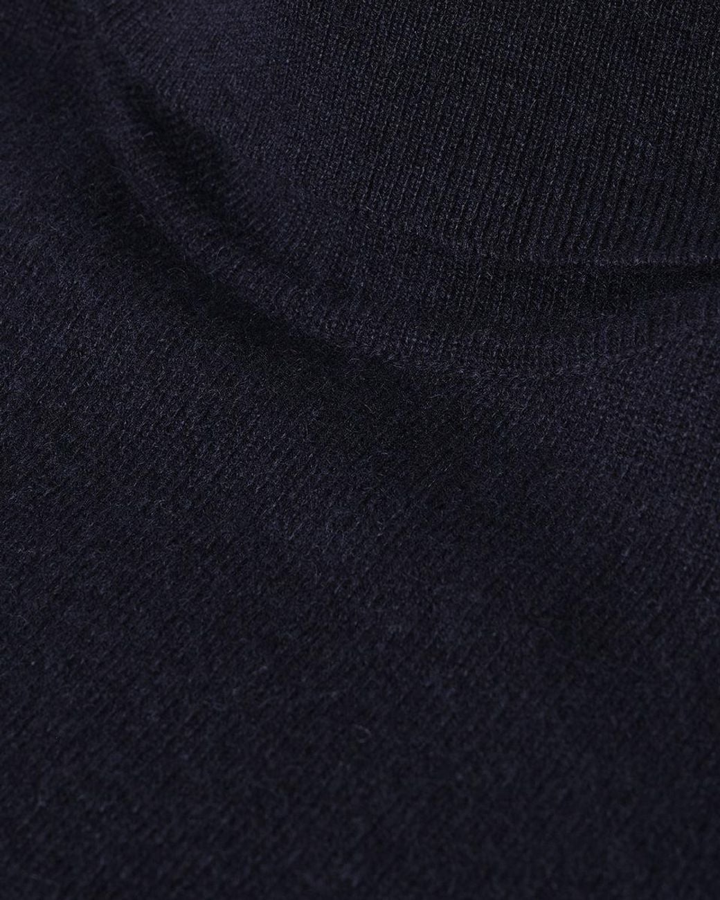 Johnstons Blue Cashmere Dark Roll Neck Jumper