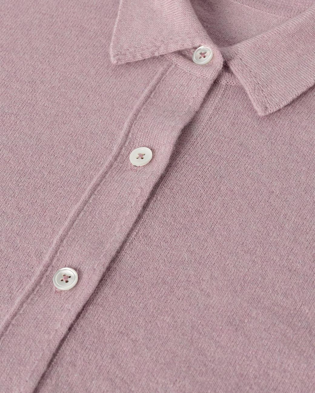 Johnstons Pink Munro Light Cashmere Shirt