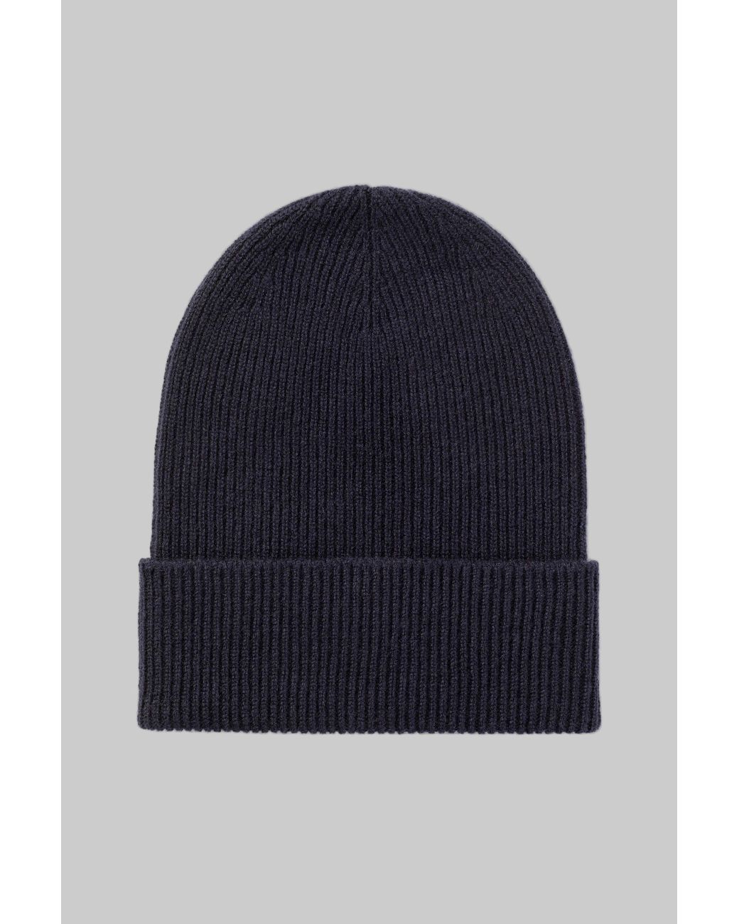 Johnstons Blue Slouchy Dark Cashmere Beanie