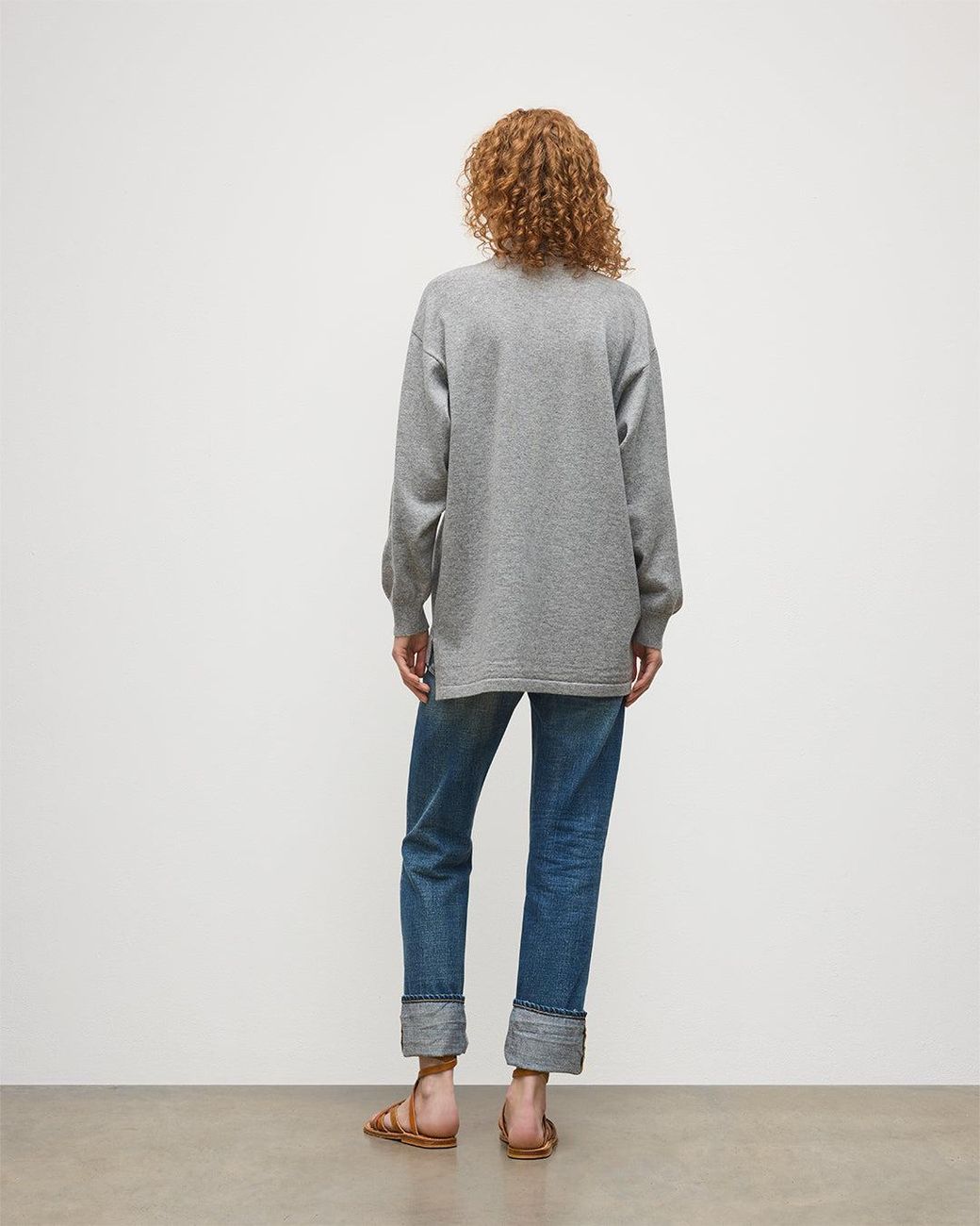 Johnstons Blue Munro Light Cashmere Shirt