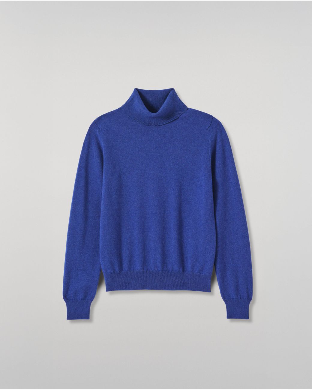 Johnstons Blue Iris Classic Roll Neck Cashmere Jumper