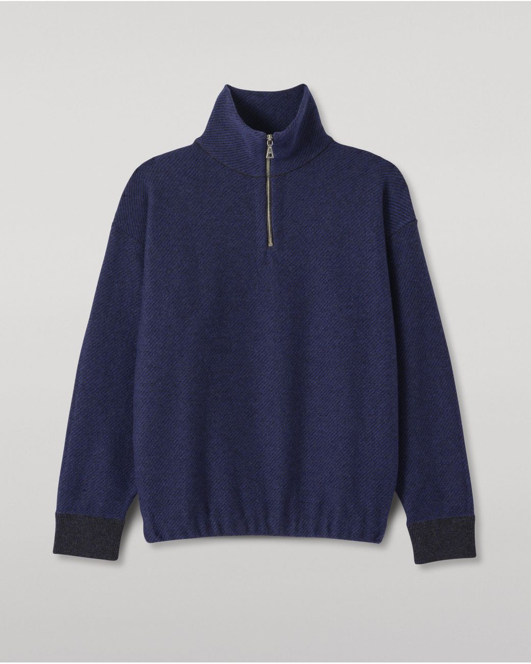Johnstons Blue Reel Cashmere Half Zip Jumper for men