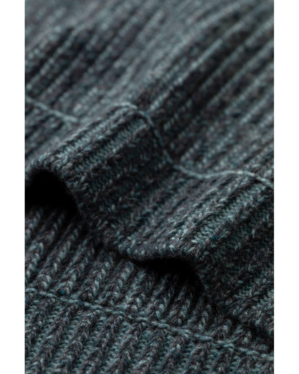 Johnstons Blue Donegal Cashmere Knitted Scarf