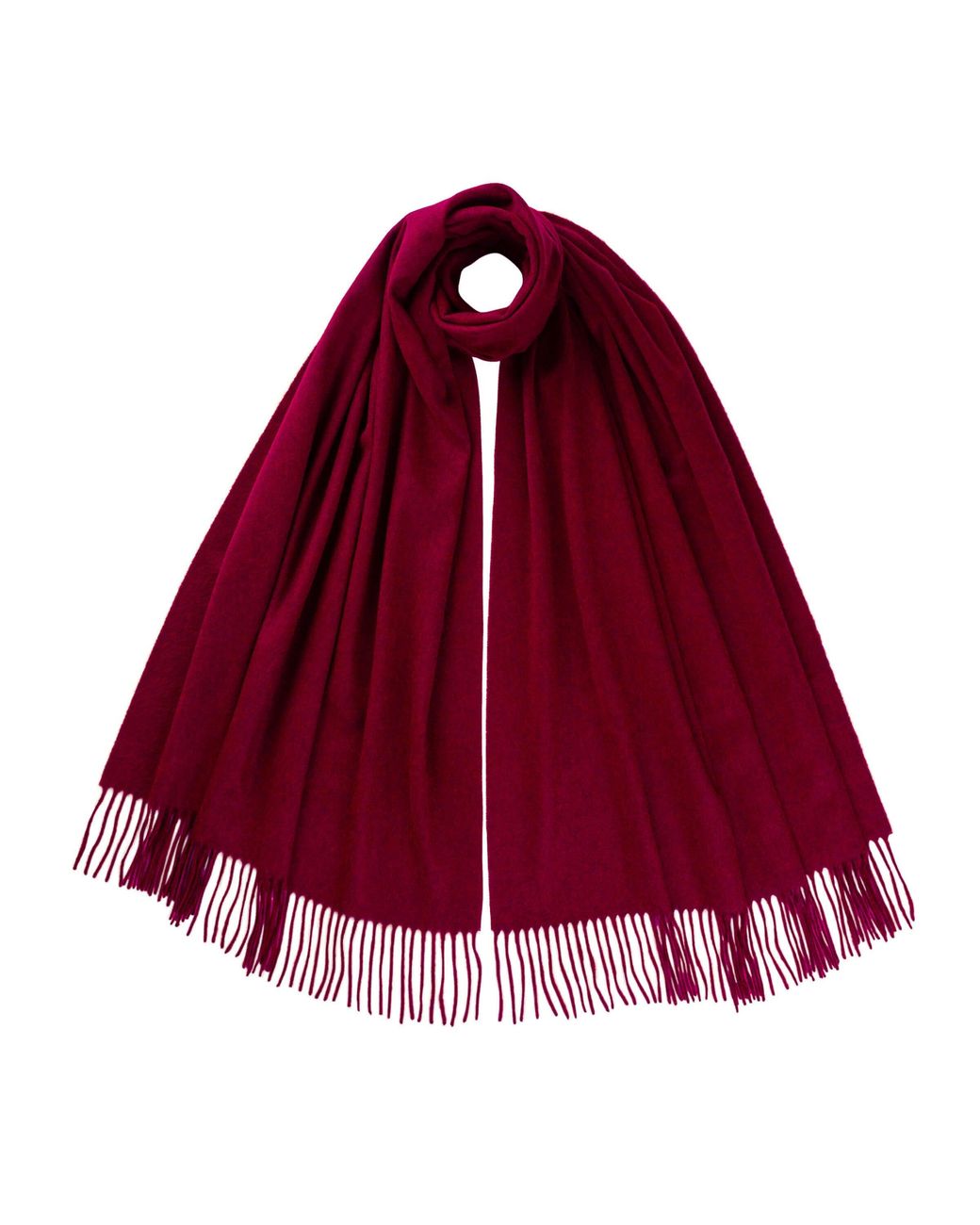 Johnstons Red Dark Cashmere Stole