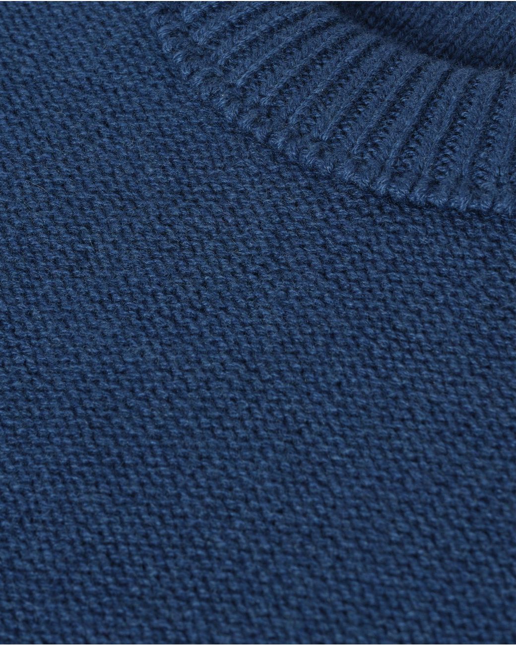 Johnstons Blue Maggie Reverse Stitch Cashmere Jumper