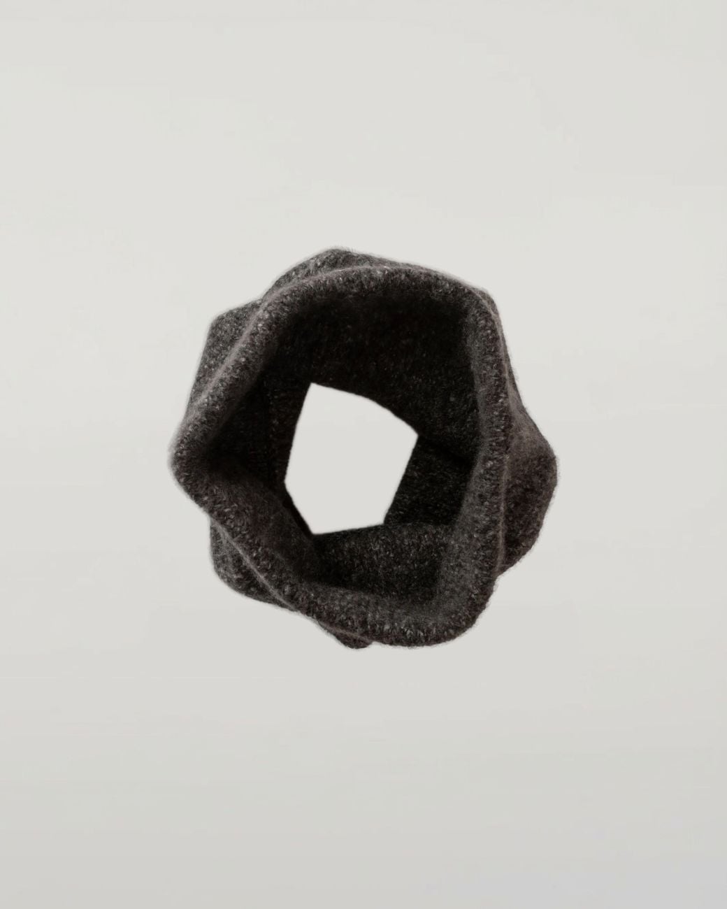 Johnstons Black Cashmere Bouclé Charcoal Snood