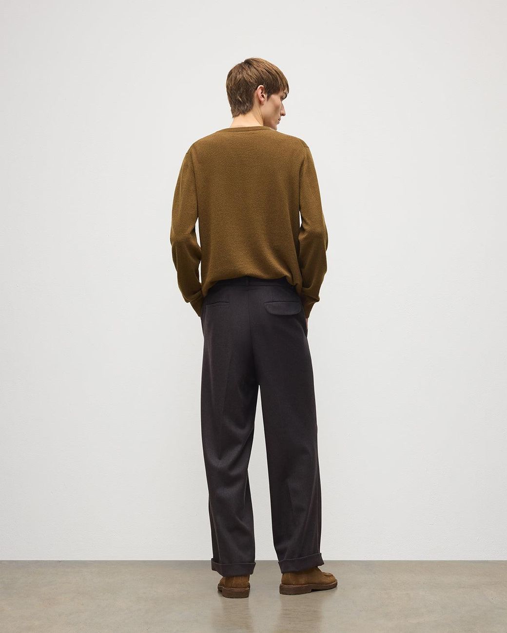 Johnstons Natural Traquair Twill Check Trousers