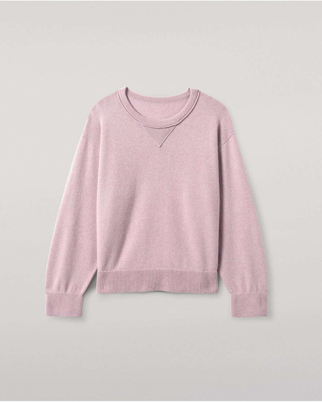 Johnstons Pink Stella Light Cashmere Sweatshirt