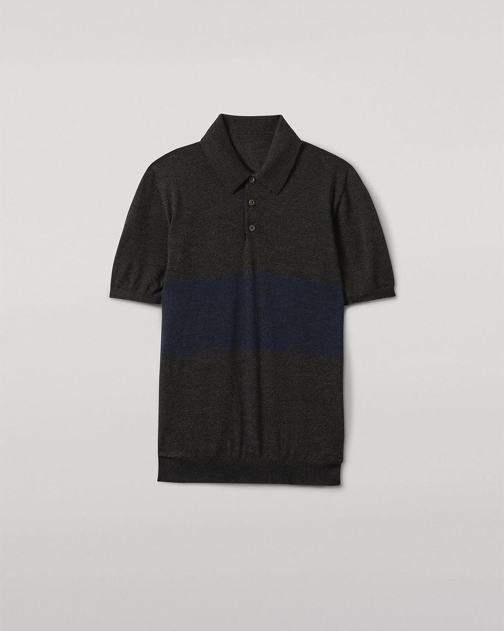 Johnstons Blue Mack & Superfine Cashmere Polo Shirt for men