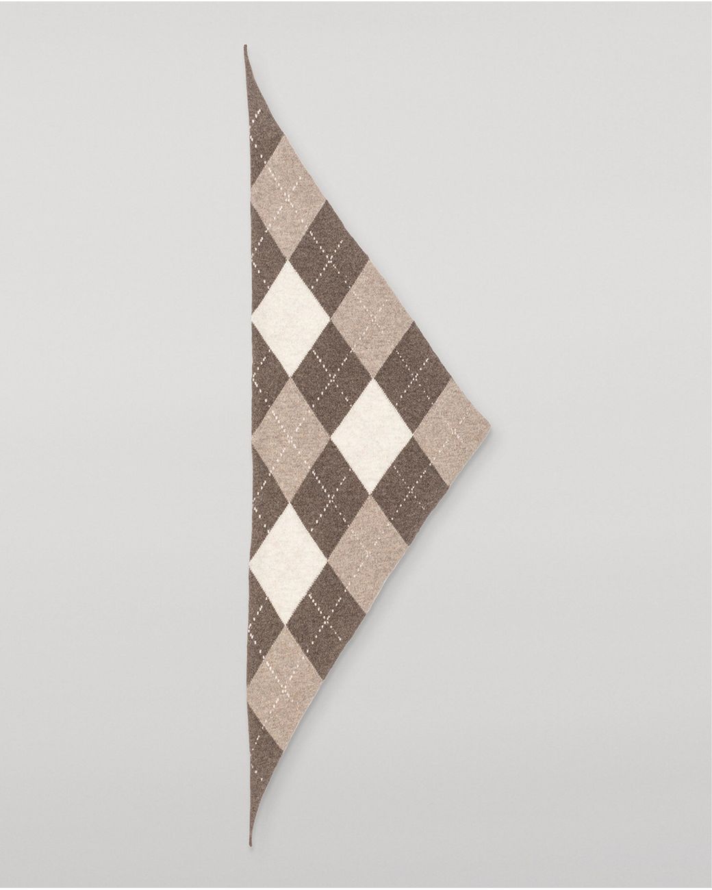 Johnstons White Clan Argyle Cashmere Bandana