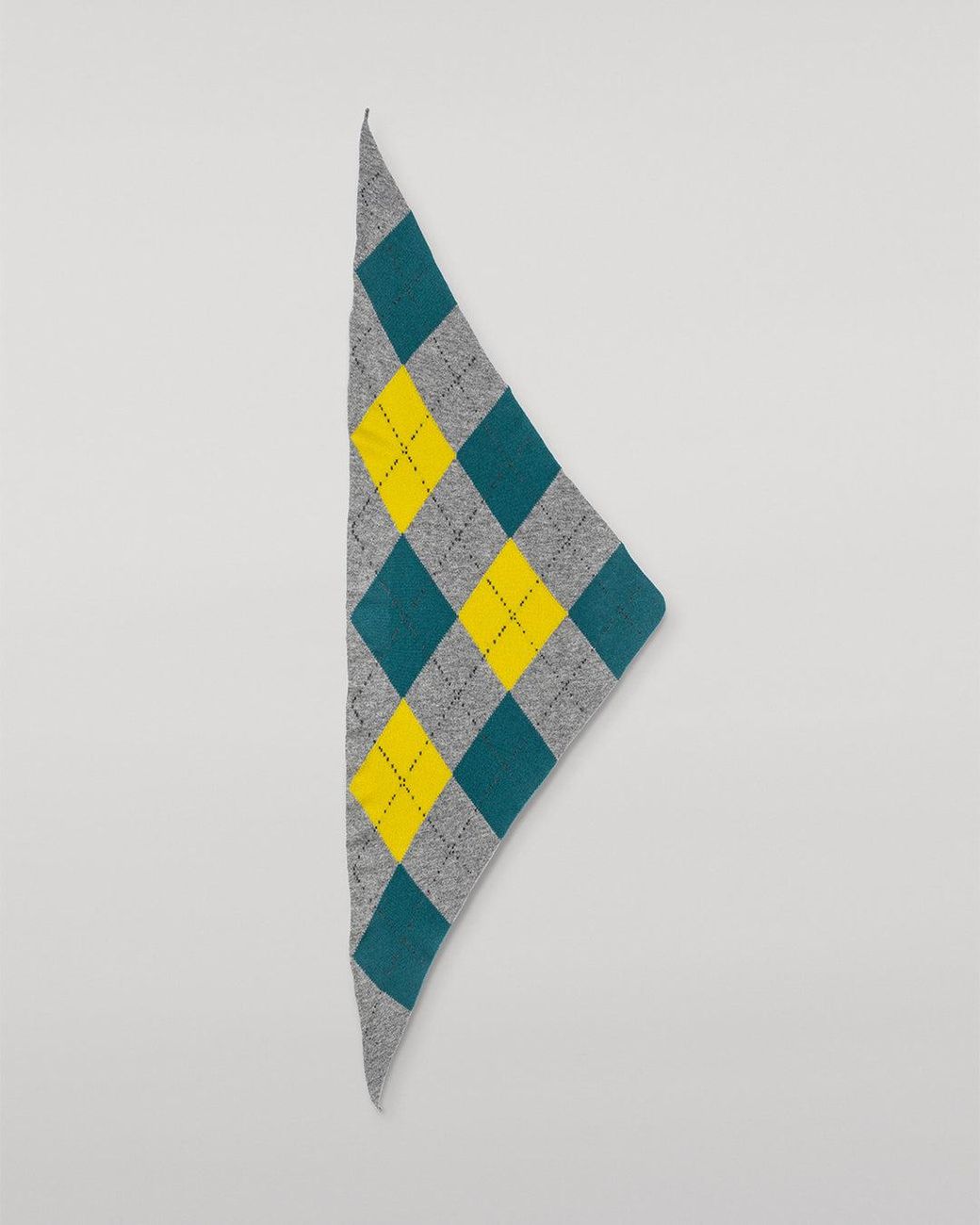 Johnstons Blue Clan Argyle Cashmere Bandana