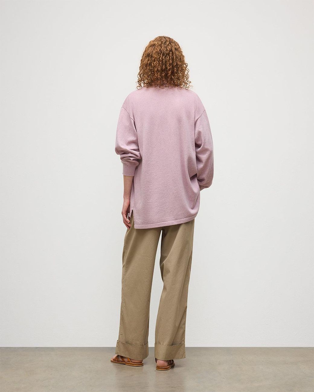 Johnstons Pink Munro Light Cashmere Shirt