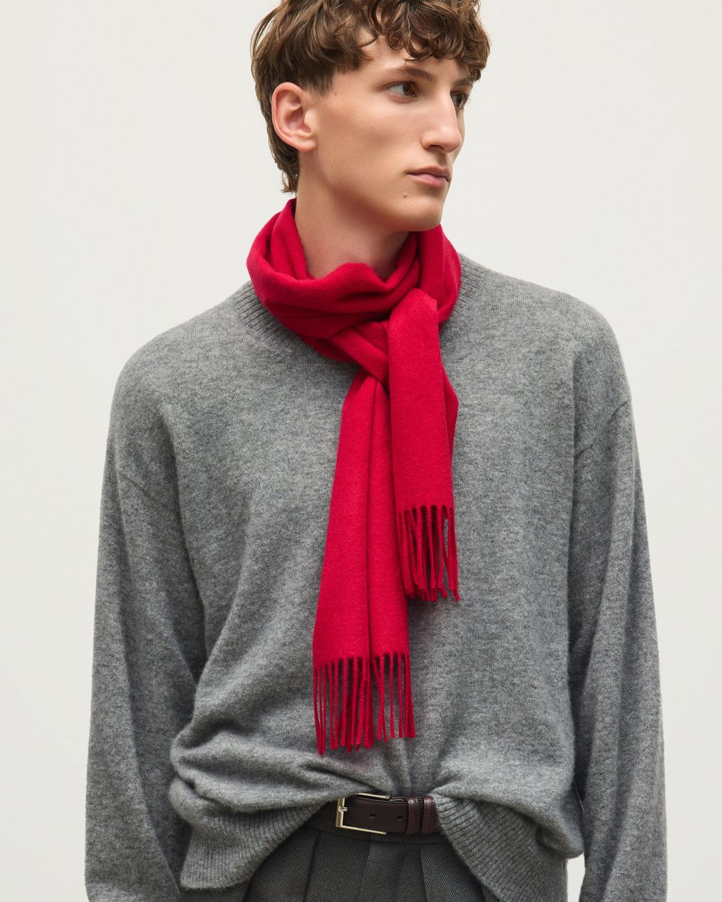 Johnstons Red Cashmere Scarf