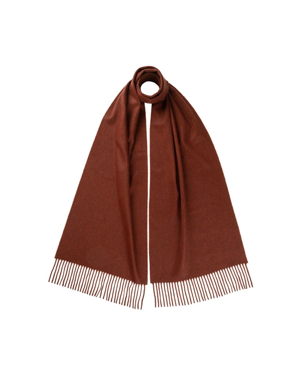 Johnstons Red Wide Cashmere Scarf
