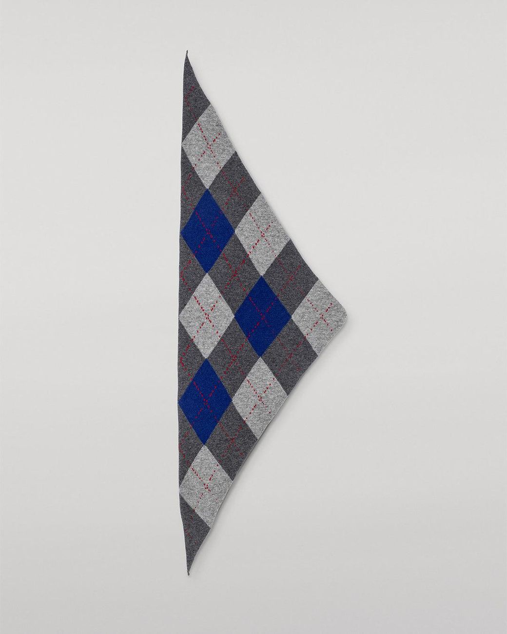 Johnstons Blue Clan Mid Argyle Cashmere Bandana