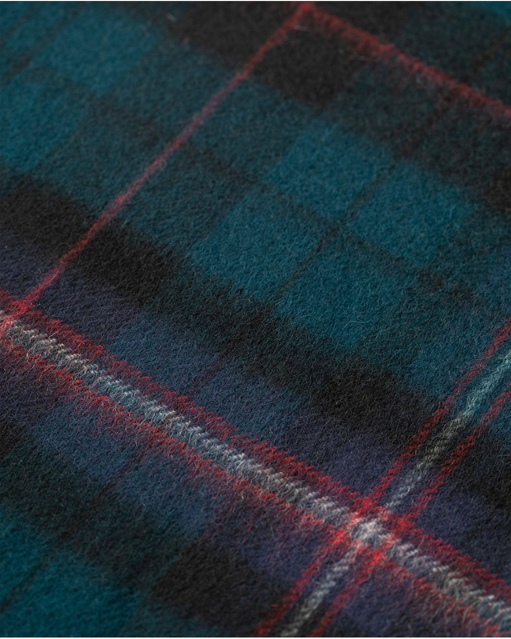 Johnstons Blue Culzean Plaid Bottle Cashmere Scarf
