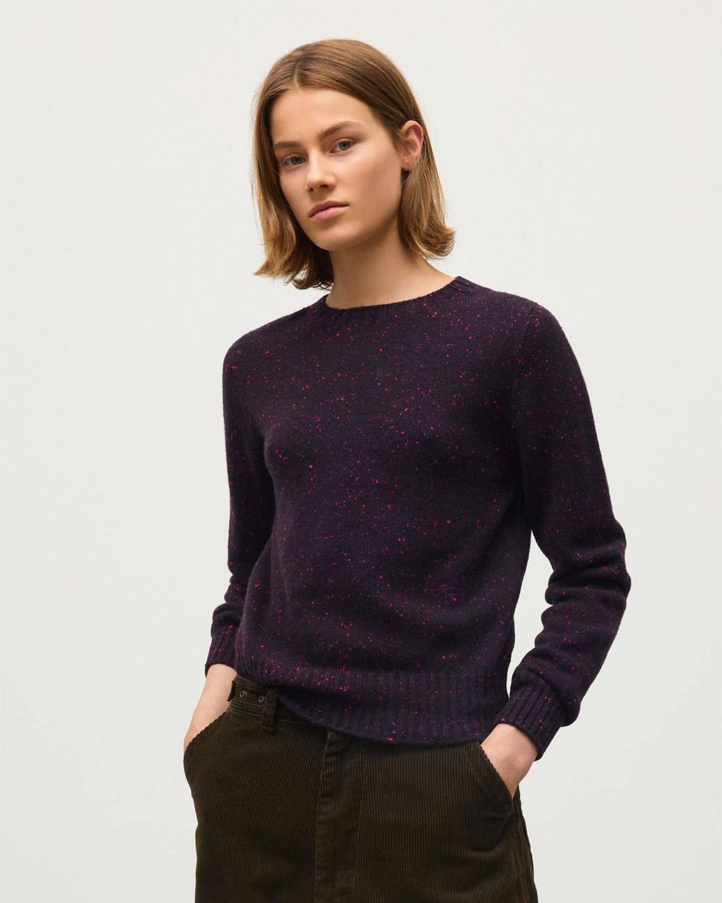 Johnstons Black Cairn Donegal Cashmere Jumper