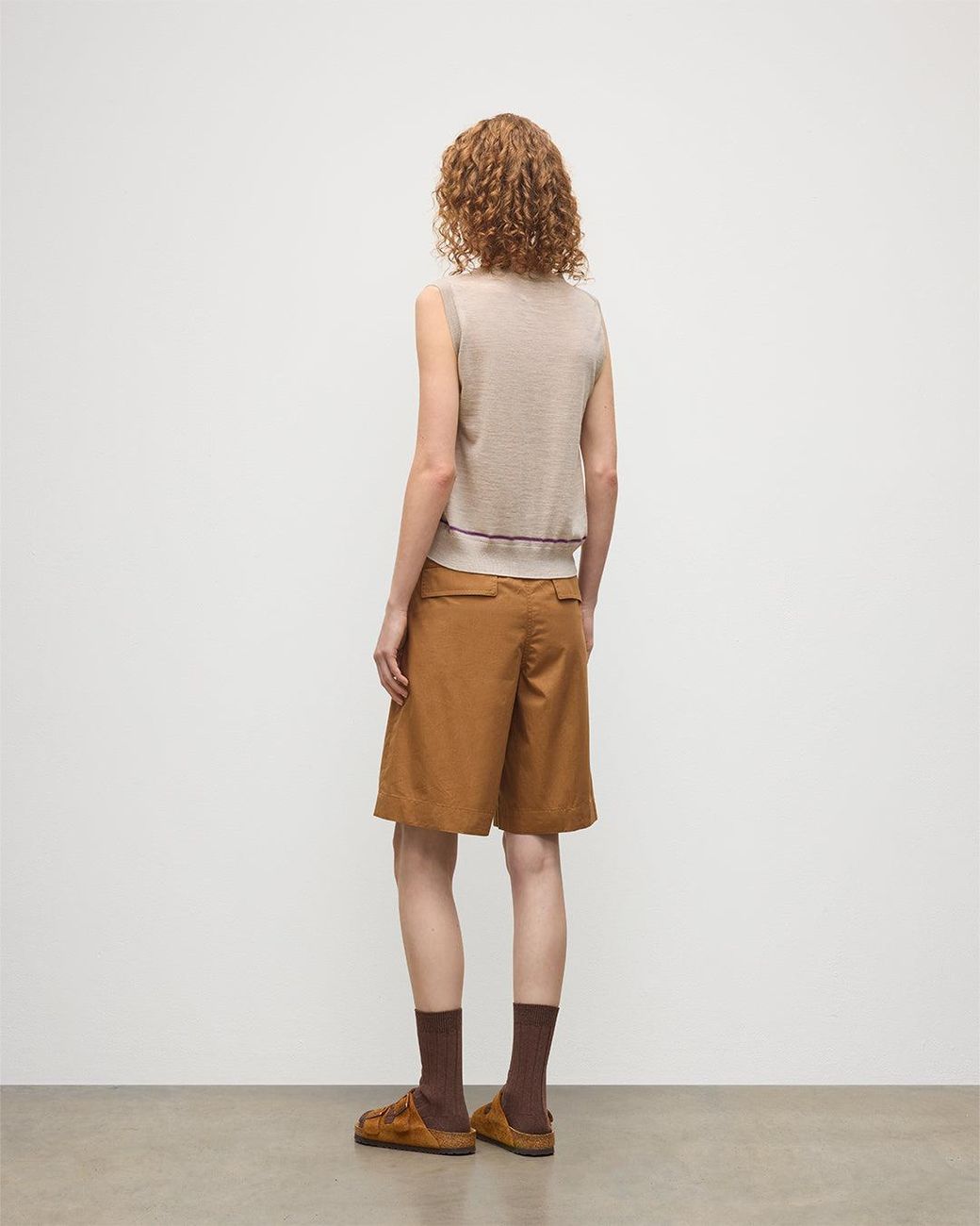 Johnstons White Brae Merino Sleeveless Tank