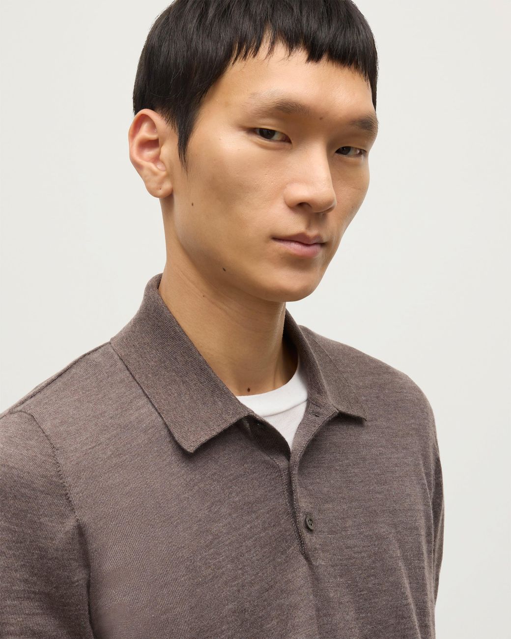 Johnstons Natural Fin Superfine Cashmere Polo Shirt for men