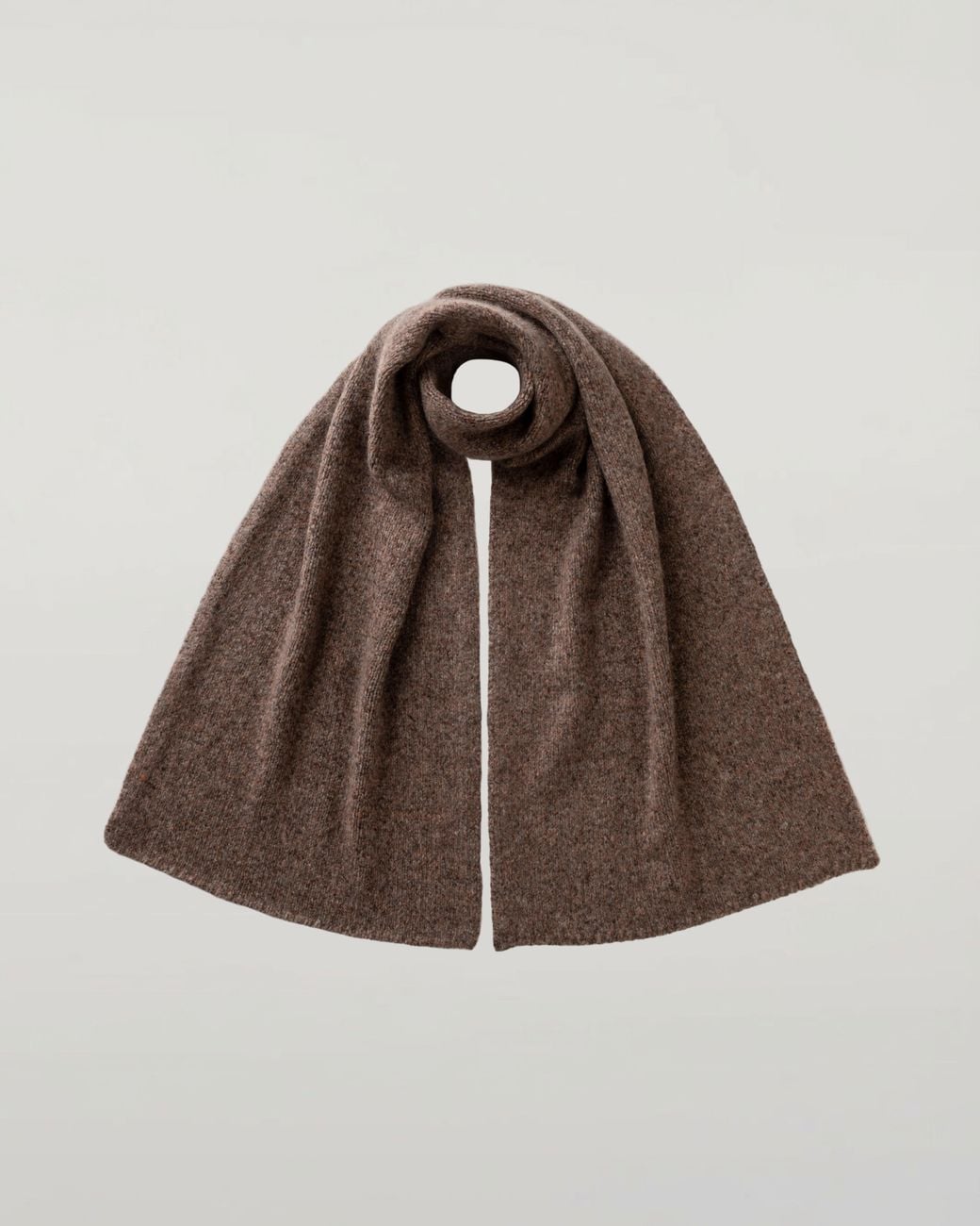Johnstons Brown Cashmere Bouclé Scarf