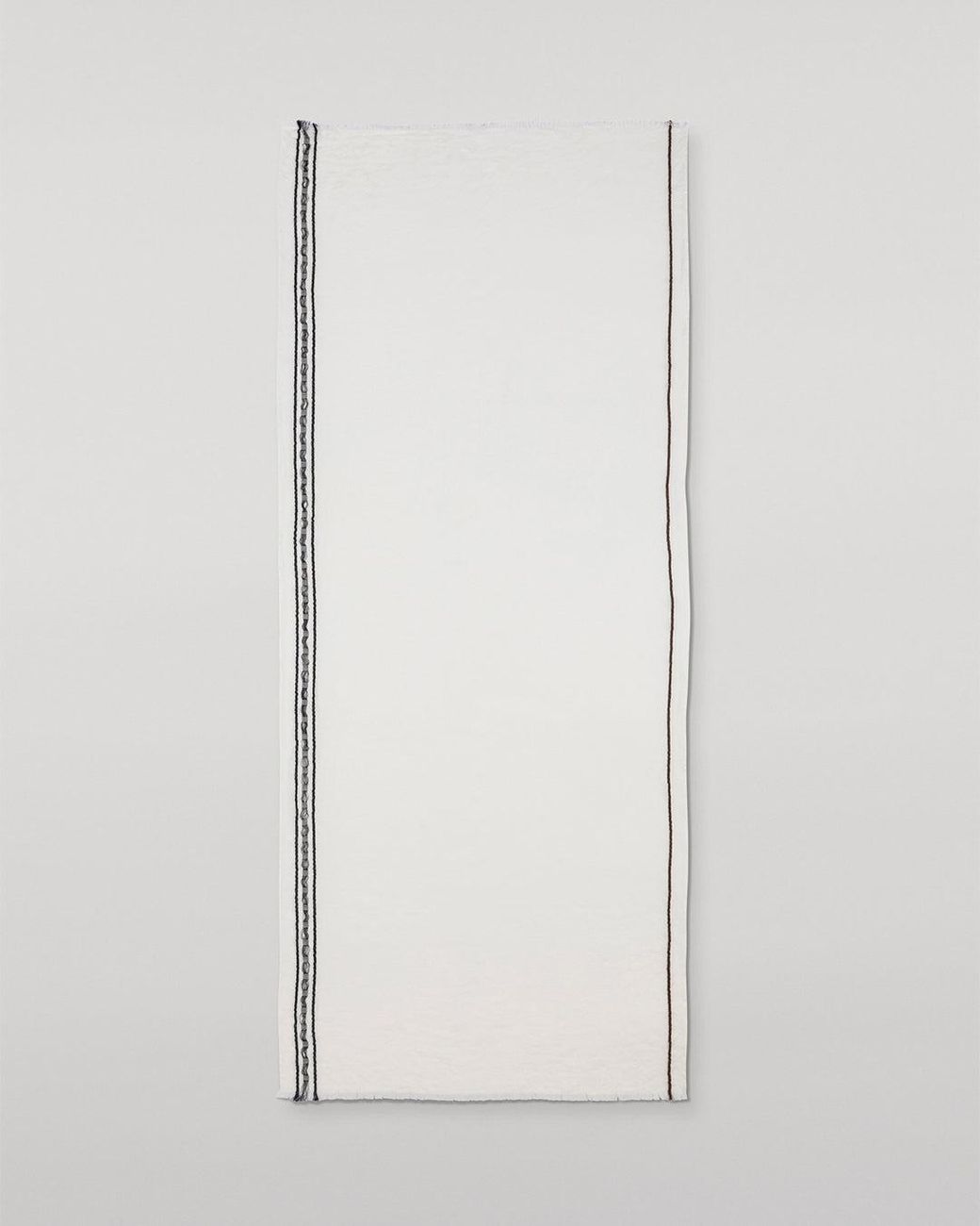 Johnstons White Cyrus Float Edge Scarf
