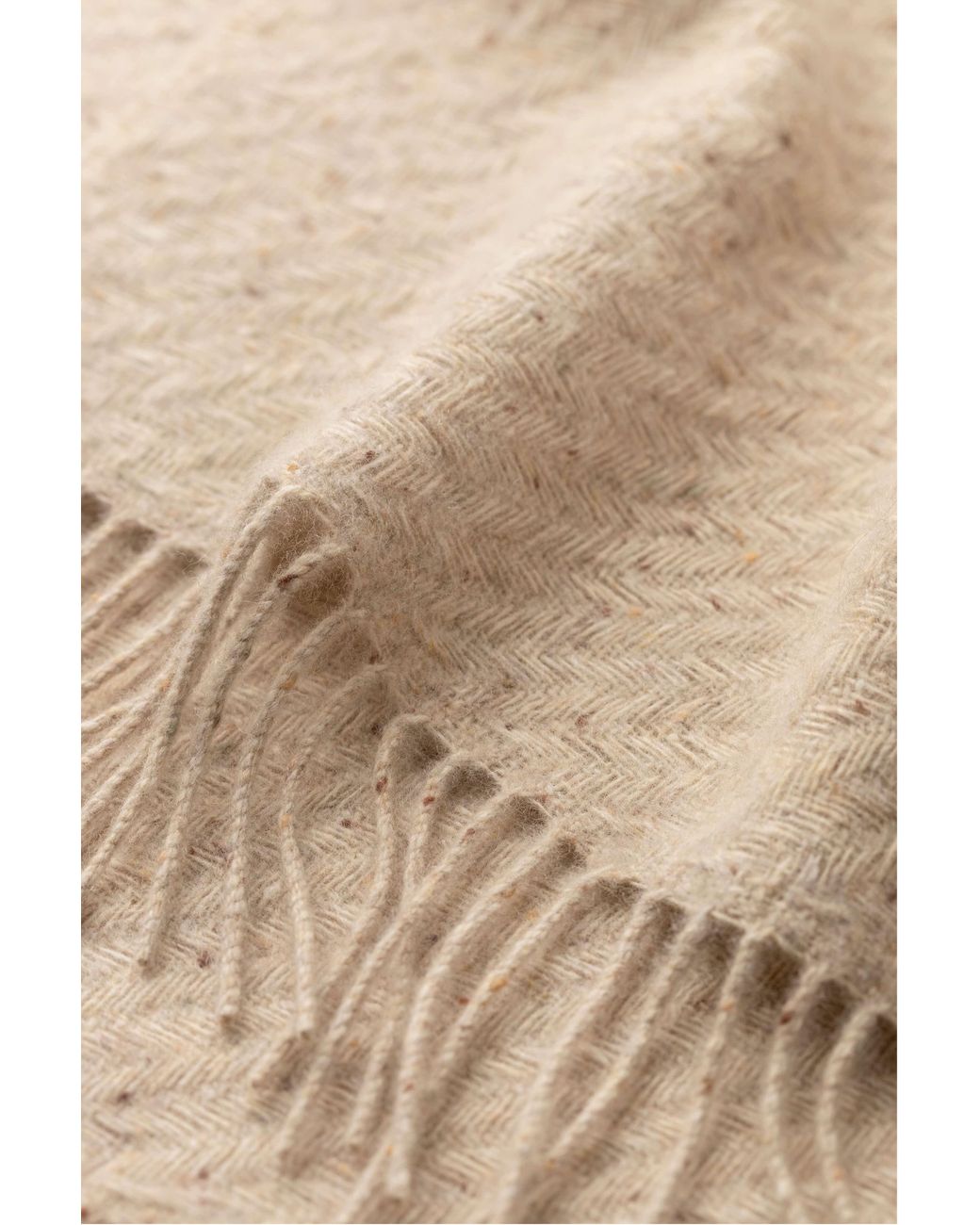 Johnstons Natural Lofty Twill Cashmere Scarf