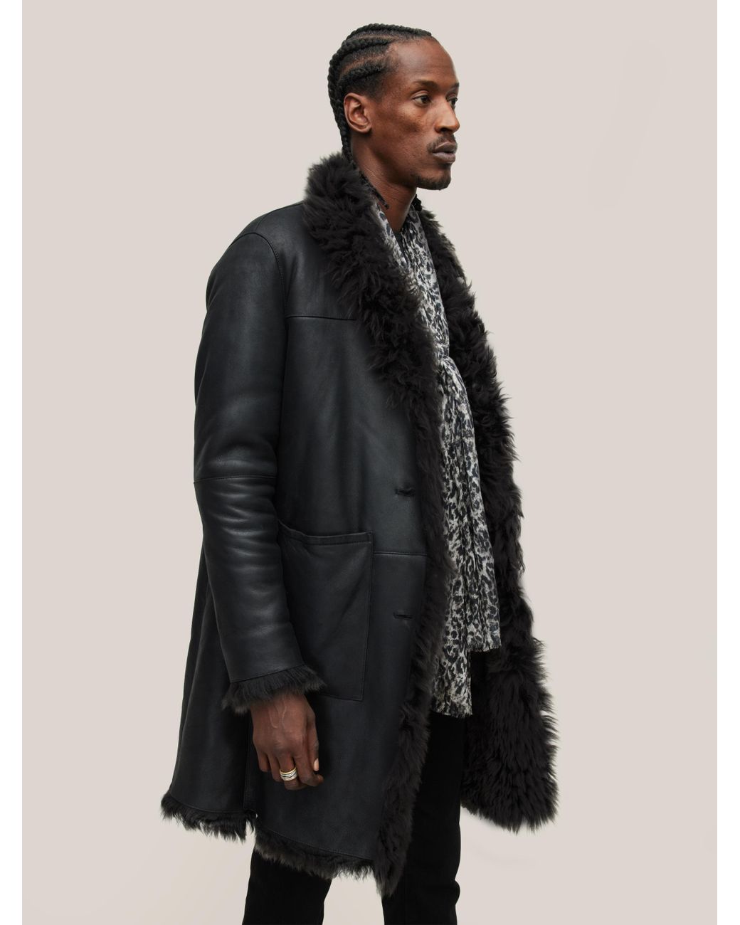 John Varvatos Spink Reversible Shearling in Natural for Men Lyst