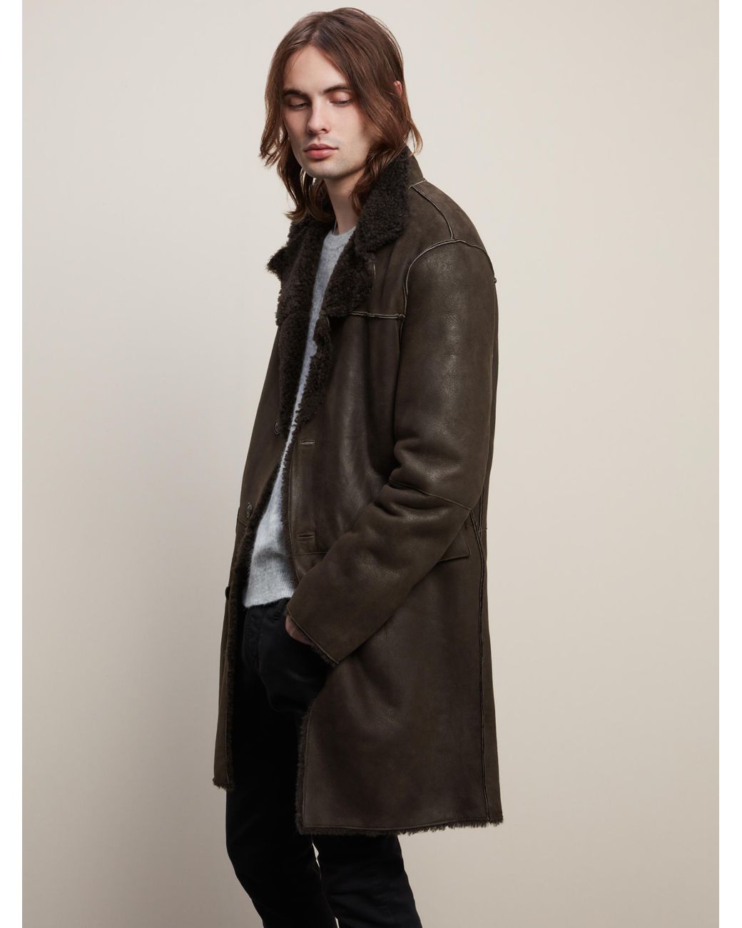 John top varvatos shearling
