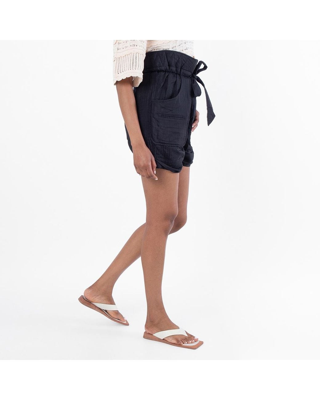 Isabel Marant Blue Sereni Wrinkled Adventurer Shorts, Brand Size 34 Us