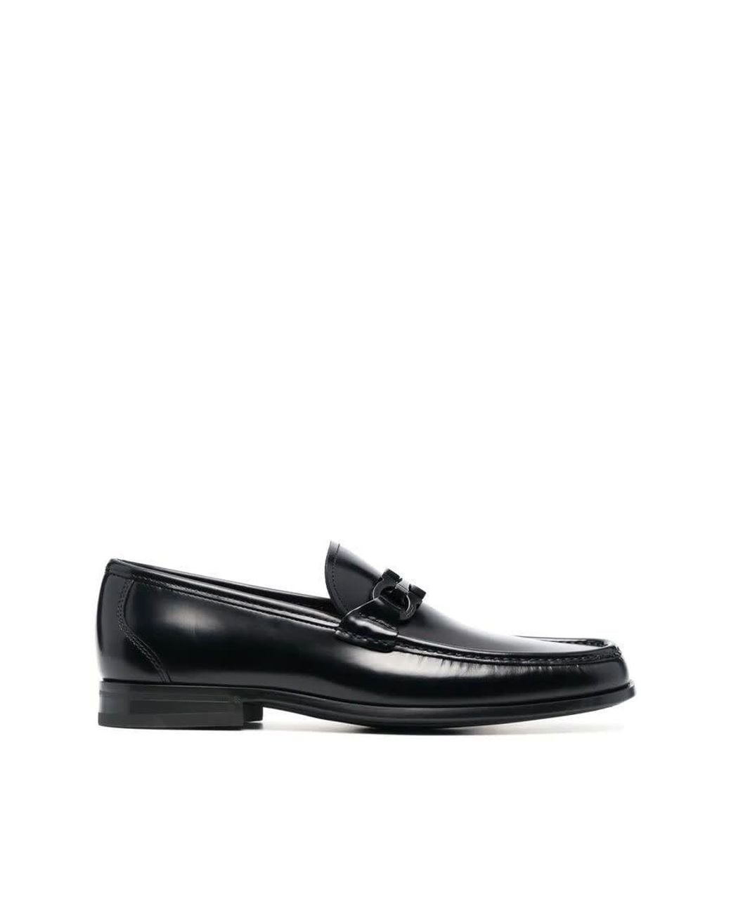 Ferragamo Black Ornament Slip-On for men