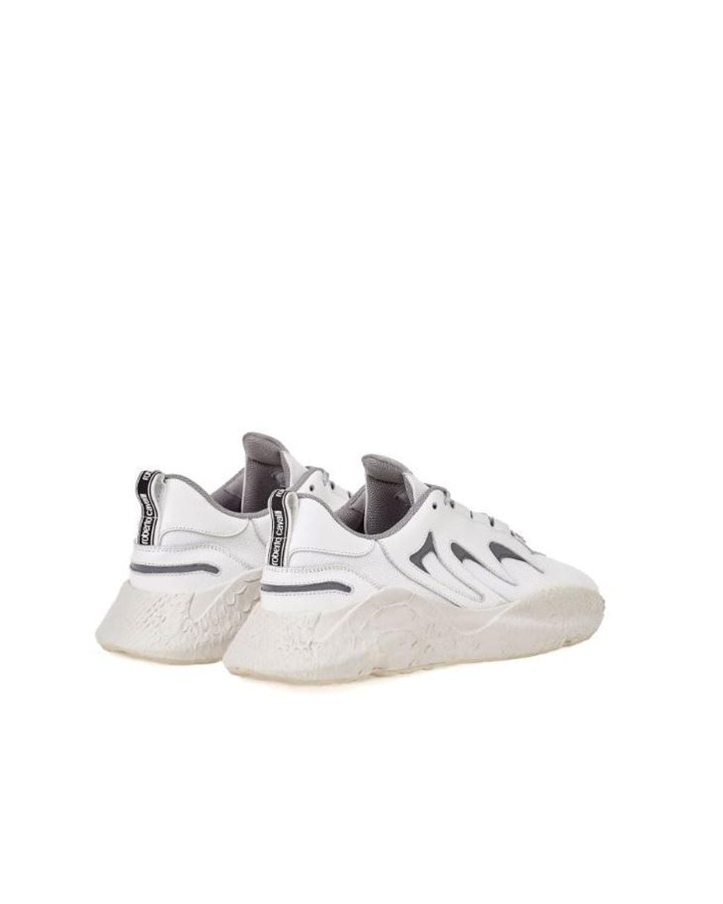 Roberto Cavalli White Mesh Panelled V1Per Sneakers, Brand Size 41 Us for men