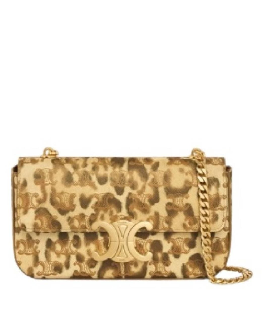 Céline Metallic All Over Print Chain Shoulder Bag