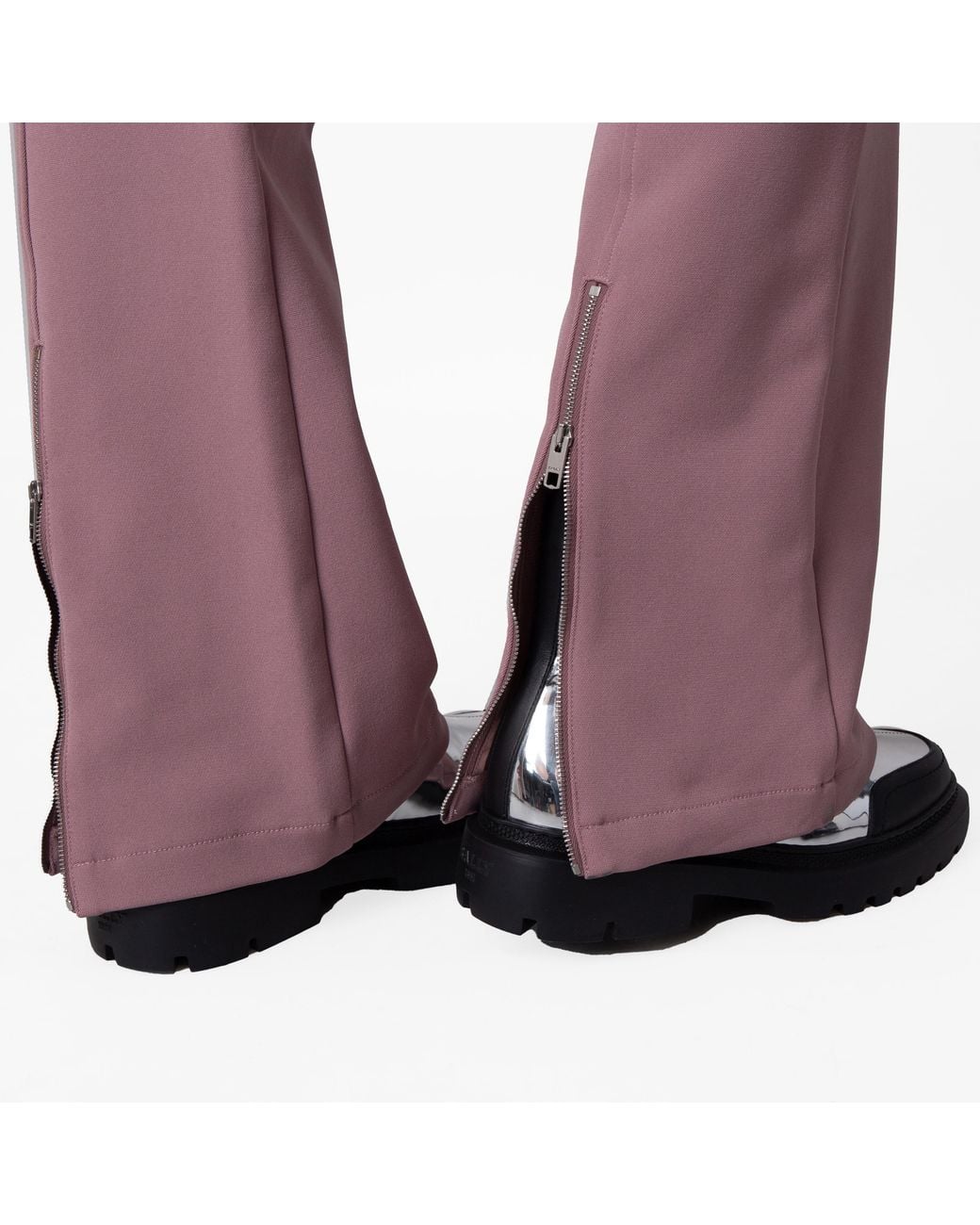 Bally Pink Flared High-Waisted Stretch Pants, Brand Size 40 Us