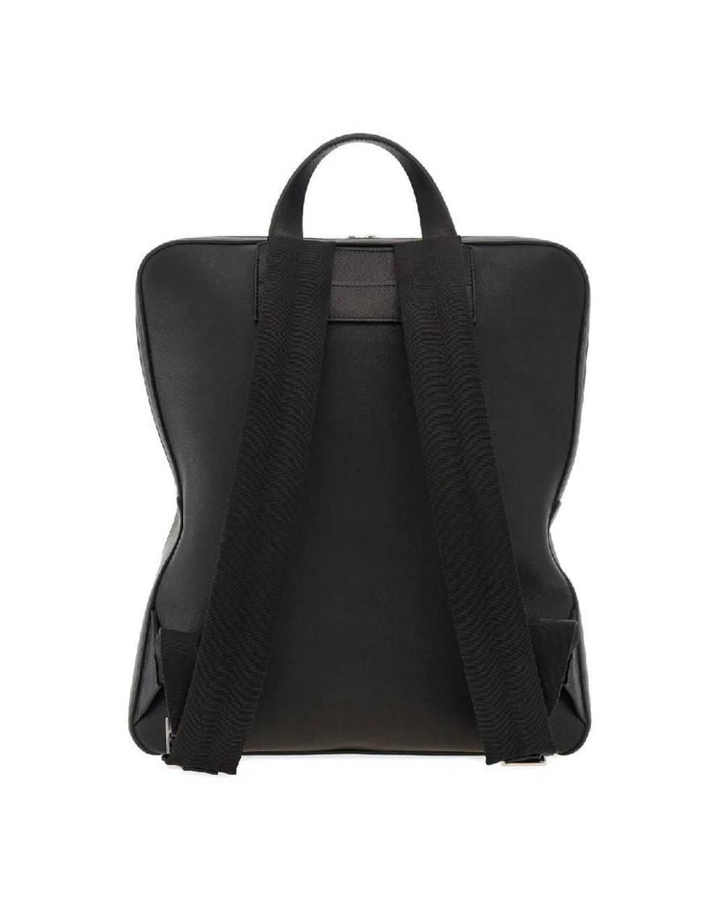 Ferragamo Black New Leather Backpack for men