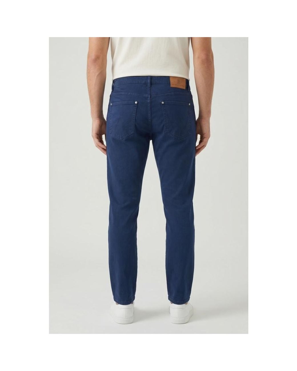 Brunello Cucinelli Blue Dark Straight Trousers, Brand Size 54 (Us for men