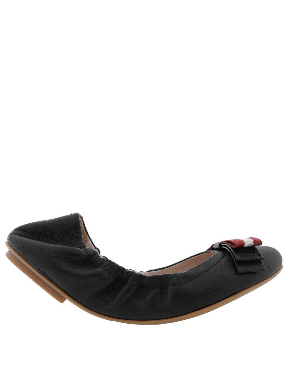 Bally Black Beata Leather Ballerina Flats, Brand Size 35. Us
